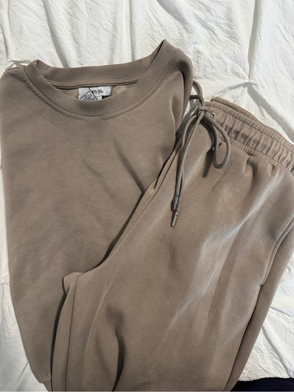 Always You Neutral Wide-Leg Set in Taupe